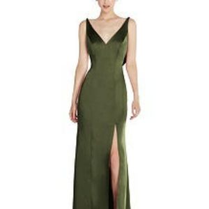 Olive green gown